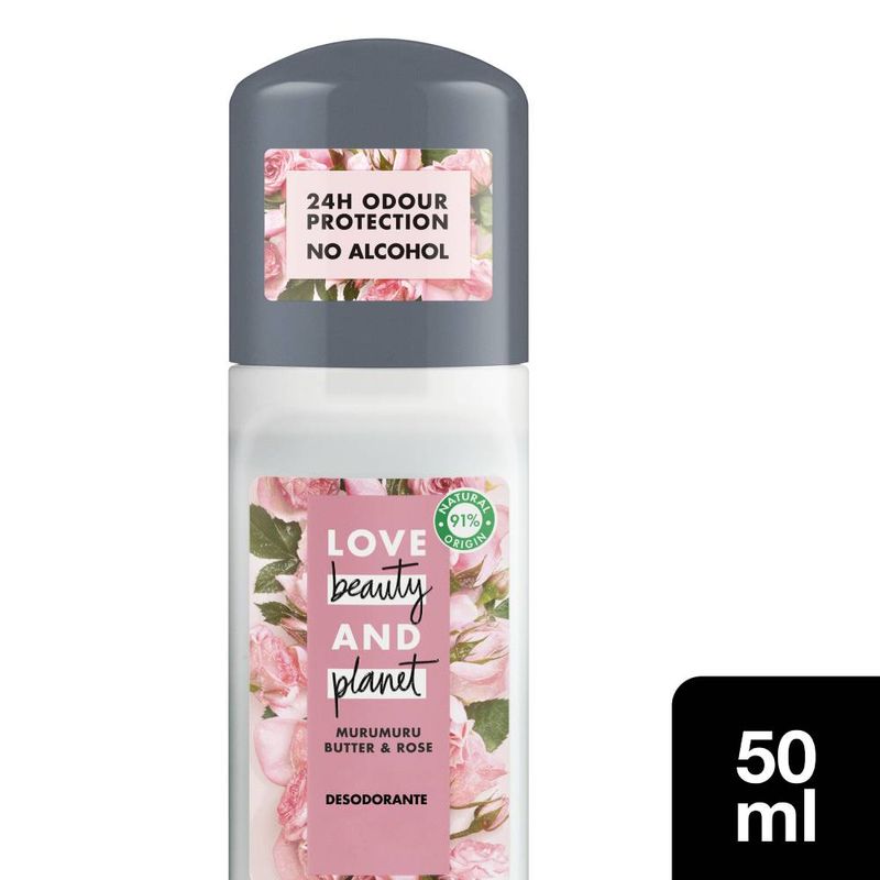 Love Beauty and Planet Pampering Desodorante manteca de Muru Muru & Rosa 50 ml