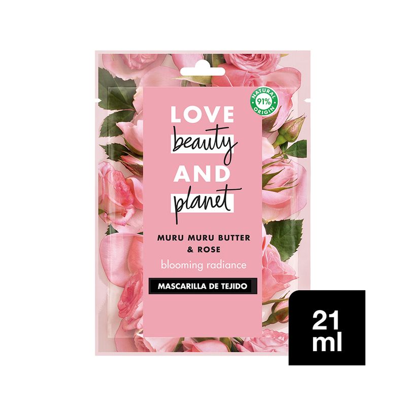 Love Beauty And Planet Blooming Radiance Mascarilla Manteca De Muru Muru & Rosa 21ml