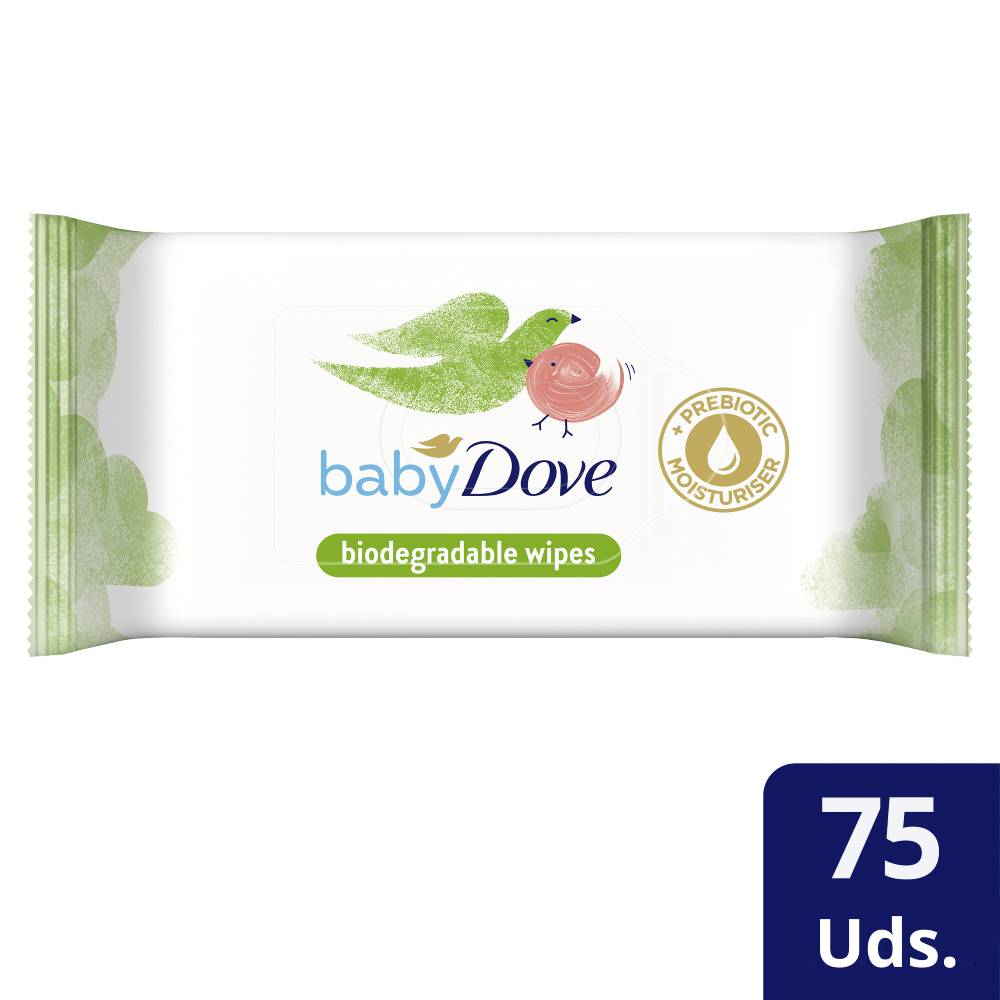 Baby Dove Toallitas Húmedas para bebés biodegradables 75 unidades 