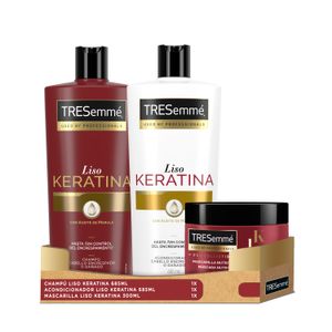 TRESemmé Pack Liso Keratina - Champu 685Ml Acondicionador 685Ml Y Mascarilla 300Ml