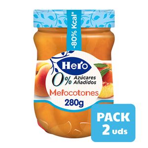 Pack Hero Mermelada de Melocotón Diet 0% Azúcares Añadidos. 2x280gr.