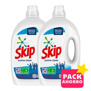 Pack Ahorro Skip Active Clean 50 Lavados x2
