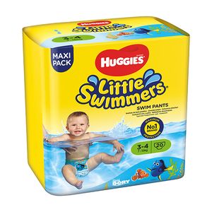 Huggies Little Swimmers Pañal Bañador Desechable Unisex Talla 3-4, 7-15kg (20 pañales bañadores)