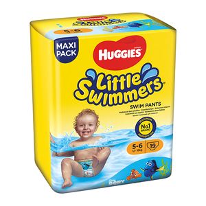 Huggies Little Swimmers Pañal Bañador Desechable Unisex Talla 5-6, 12-18 kg (19 pañales bañadores)